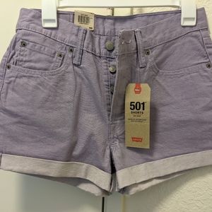 💜 Purple denim 501 Levi's shorts 💜